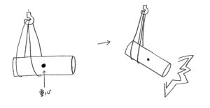 荷が落下する絵