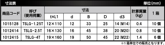 強力長シャックル　TSLG　大洋製器工業