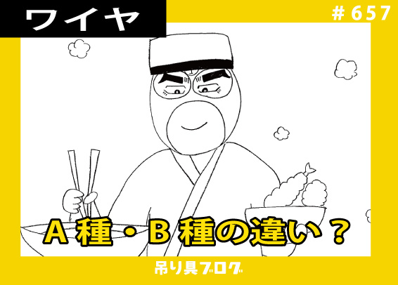 ワイヤロープのA種？B種？種別の違い